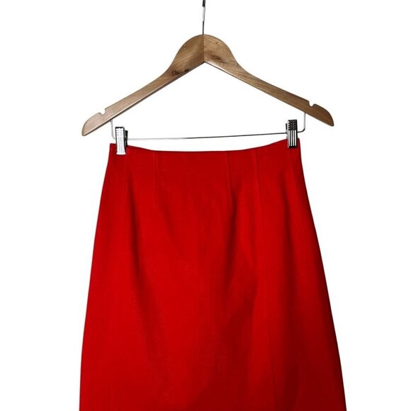 MM Lafleur Crosby Skirt Tangerine Textured Ponte Knit Stretch 4 1486 - Picture 2 of 6